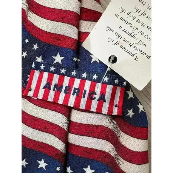 UNBRANDED | Men's Waving American Flag Patriotic Made in America Neck Tie | NWT - Picture 6 of 6